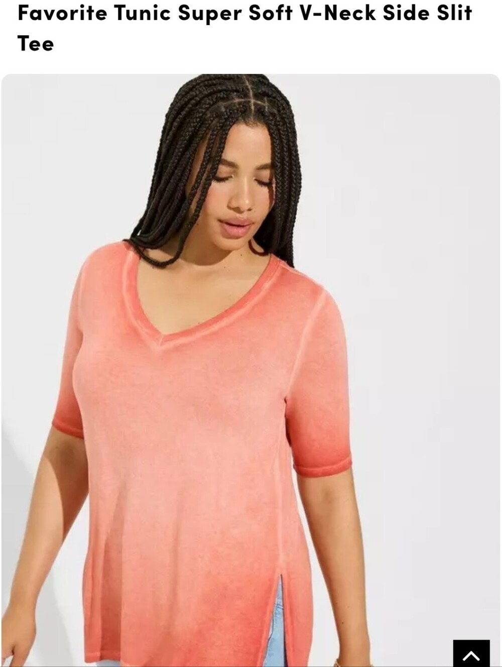 Torrid V-Neck Tunic Top with Side Slit
